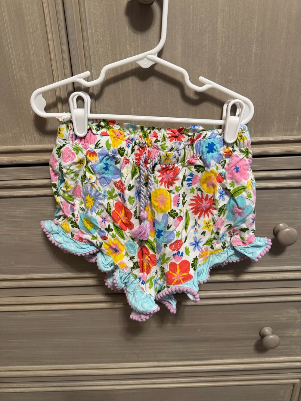 Matilda Jane White Floral Pom-Pom Trim Shorts